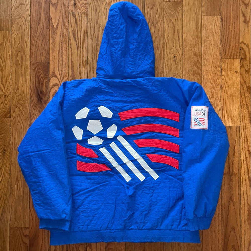 USA 1994 World Cup Apex One Vintage 1/2 Zip Puffer Jacket Size Large - Picture 4 of 5